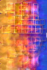 Abstract Neon Cityscape Reflection