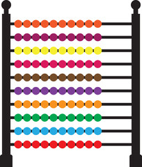 Abacus arithmetic frame vector illustration