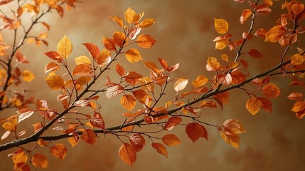 Vibrant autumn leaves in warm golden light create a stunning natural backdrop perfect for seasonal themes and nature-inspired designs