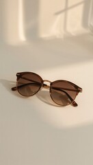 Chic tortoiseshell sunglasses with gold accents exude modern elegance, perfect for stylish summer days and protecting eyes with fashionable flair.