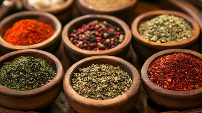 The typical dish contains around seven array of fresh spices