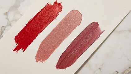 Discover your perfect shade with these vibrant lipstick swatches, showcasing bold red, shimmering rose, and deep berry tones for stunning makeup artistry and beauty campaigns.