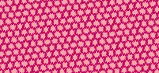 Hexagon geometric pattern, modern honeycomb style wide background, warm decorative tone cover design background, web banner
