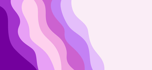 Layered waves, ocean inspired style wide background, calm minimal tone cover design background, web banner