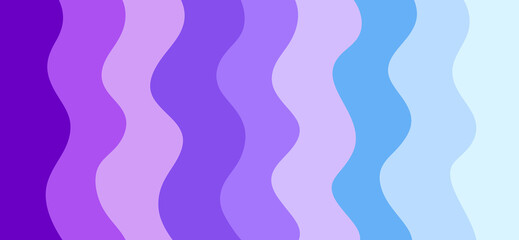 Wavy color layers, abstract stripe pattern wide background, playful modern tone cover design background, web banner