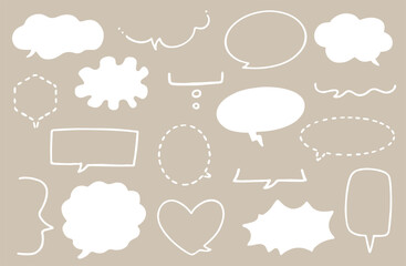 シンプルな吹き出しセット