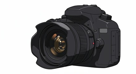 Focusing the Moment: A sleek, professional-grade camera, poised to capture the world in stunning detail. Its lens, a window to creativity, ready to seize a single moment.