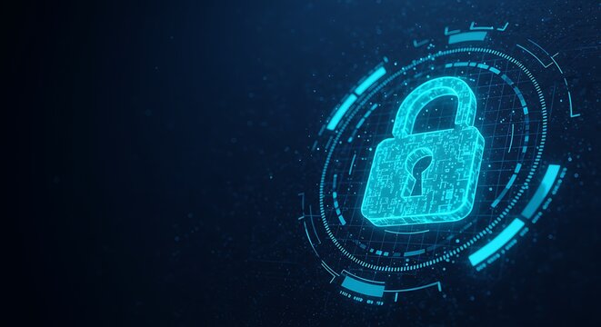 Digital padlock with cyber security circuit