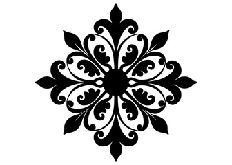 black and white flower