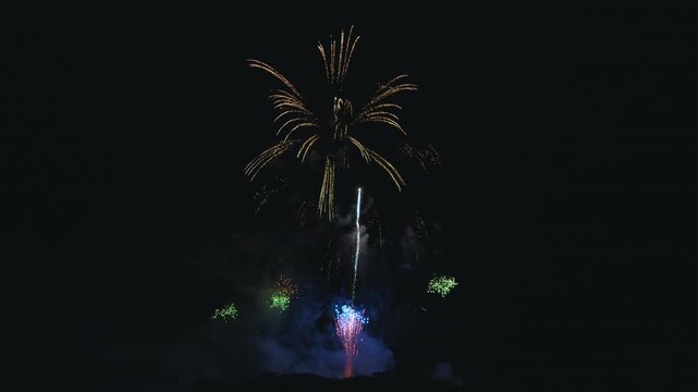 音楽花火 ワイドミュージックスターマイン 音無し Music Fireworks Wide Music Starmine No Sound 