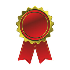 red wax seal with ribbon