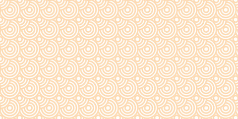 Fototapeta premium seamless pattern with circles brown overlap swirl fabric vector overlapping textile background. 