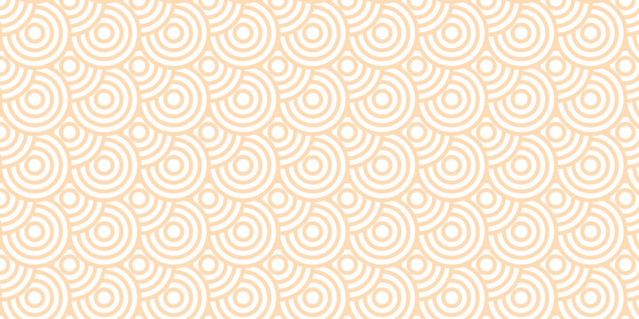 seamless pattern with circles brown overlap swirl fabric vector overlapping textile background.	
