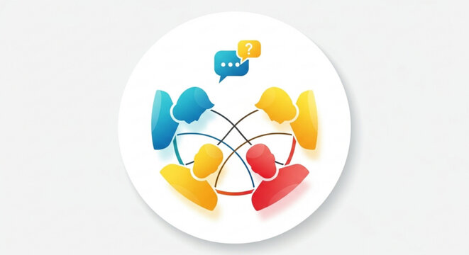 Find solutions through collaboration and communication network connecting people for problem solving and support