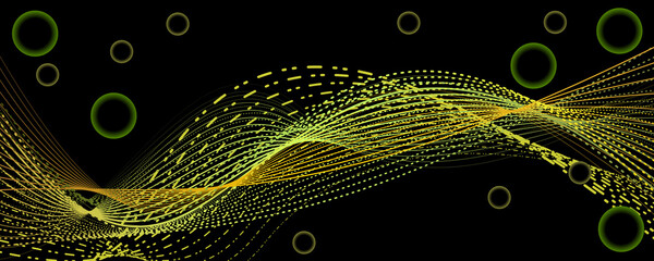 Abstract Data Flow Electric Wave: Neon Green and Gold Abstraction Future Beats: Soundwave Rhythms Quantum Energy: Particles in Motion