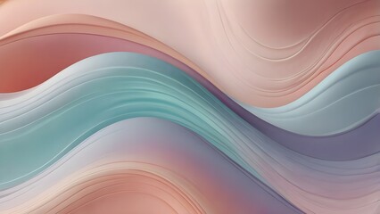 Abstract fluid gradient background with soft pastel waves and flowing shapes, vector style, smooth transitions, minimal and elegant design,Generative Ai
