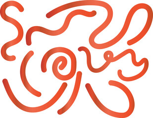 Obraz premium Gradient Lines Doodle Style Vector Set