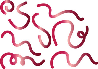 Fototapeta premium Lines Vector Doodle Set