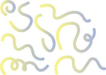 Obraz premium Lines Vector Doodle Set