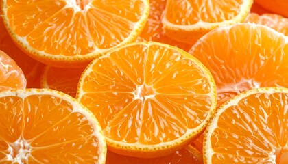 Vibrant Orange Slices - A Close-Up of Citrus Freshness and Texture.