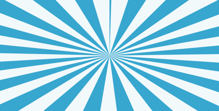 Blue color burst background. Sunburst retro vector Starburst shape. Radial beam sunrise or sunset light retro design illustration. Abstract citrine blue texture with light of sunburst.