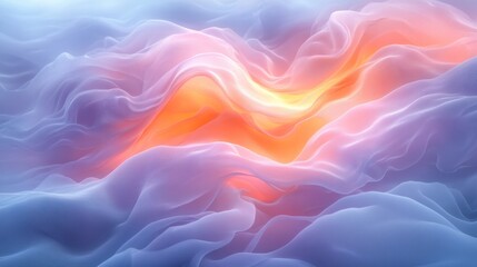 Fototapeta premium Luminous Abstract: A vibrant abstract composition of swirling, ethereal forms that dance with light and color, creating a visual symphony of dynamic movement and serene beauty.