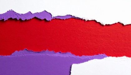 Torn paper background with vibrant red and purple layers, revealing textured blank space for text or design.