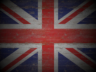 Fototapeta premium Old wooden UK flag