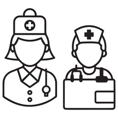 Obraz premium nurse and healthcare icon set