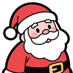 vector chibi santa claus cartoon