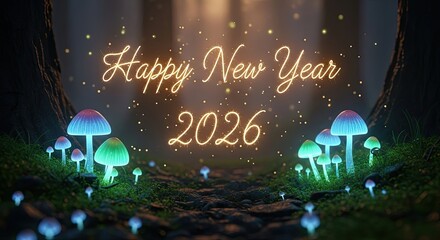 Happy New Year 2026 Enchanted Forest Celebration