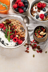 Healthy vegan breakfast. Diet concept.