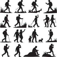 Human Silhouette Actions and Movements Collection