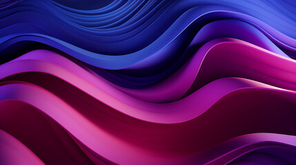 Abstract background with dynamic wavy shapes in blue and purple color scheme