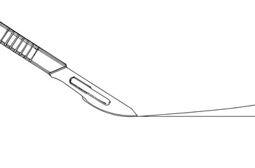 Surgical Scalpel Blade Making a Precise Incision