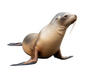 Naklejka premium Sea lion on isolated background 