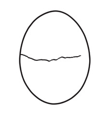 Cracked Egg Outline