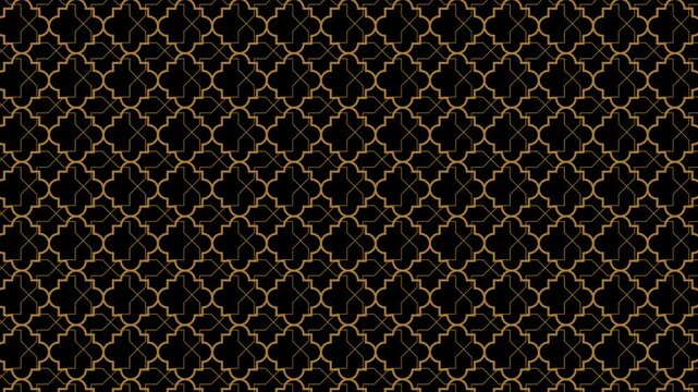 Moving Golden Pattern on Black Luxury Premium Loop