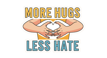 A Positive Message Promoting Love and Unity with Hands Forming a Heart Shape Gesture