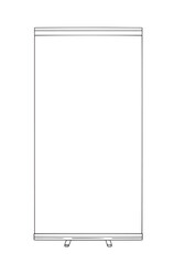 Blank Roll Up Banner Stand Outline for Advertising and Events