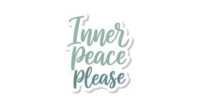 A serene and inviting text art graphic promoting calmness and finding inner peace