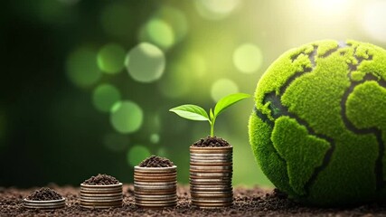 Sustainable Growth Concept Cultivating a Greener Earth Through Responsible Financial Investment for Future Environmental and Economic Prosperity
