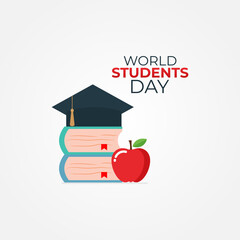 Vector graphic of World Students Day for World Students Day celebration.