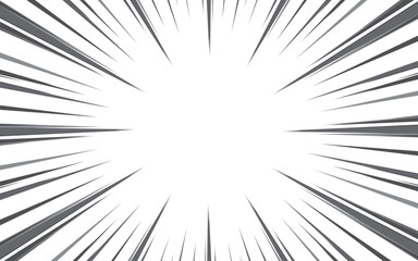 Obraz premium Comic action line background. Manga speed frame, superhero action. Black and white vector retro illustration.