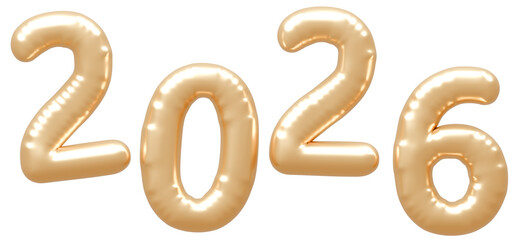 3D画像_風船_2026_ゴールド