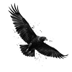 Obraz premium Majestic eagle soars with powerful wings, a symbol of freedom and vision, perfect for branding, publishing, or digital designs needing strength and grace