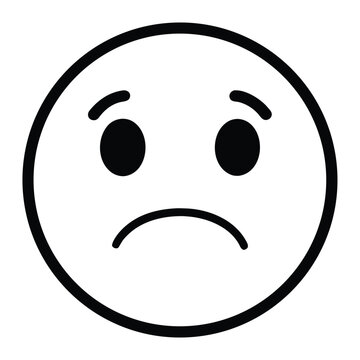 Simple sad face emoji icon