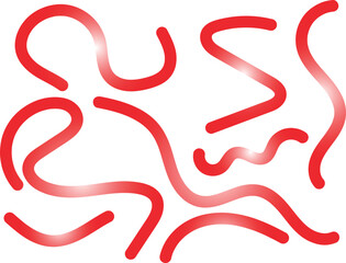 Doodle colorful gradient lines