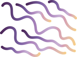 Doodle colorful gradient lines