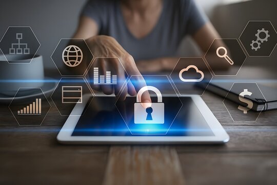 Cybersecurity Data Protection on Digital Tablet